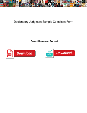 Declaratory Judgment Sample Complaint Form. Declaratory Judgment Sample Complaint Form adaware