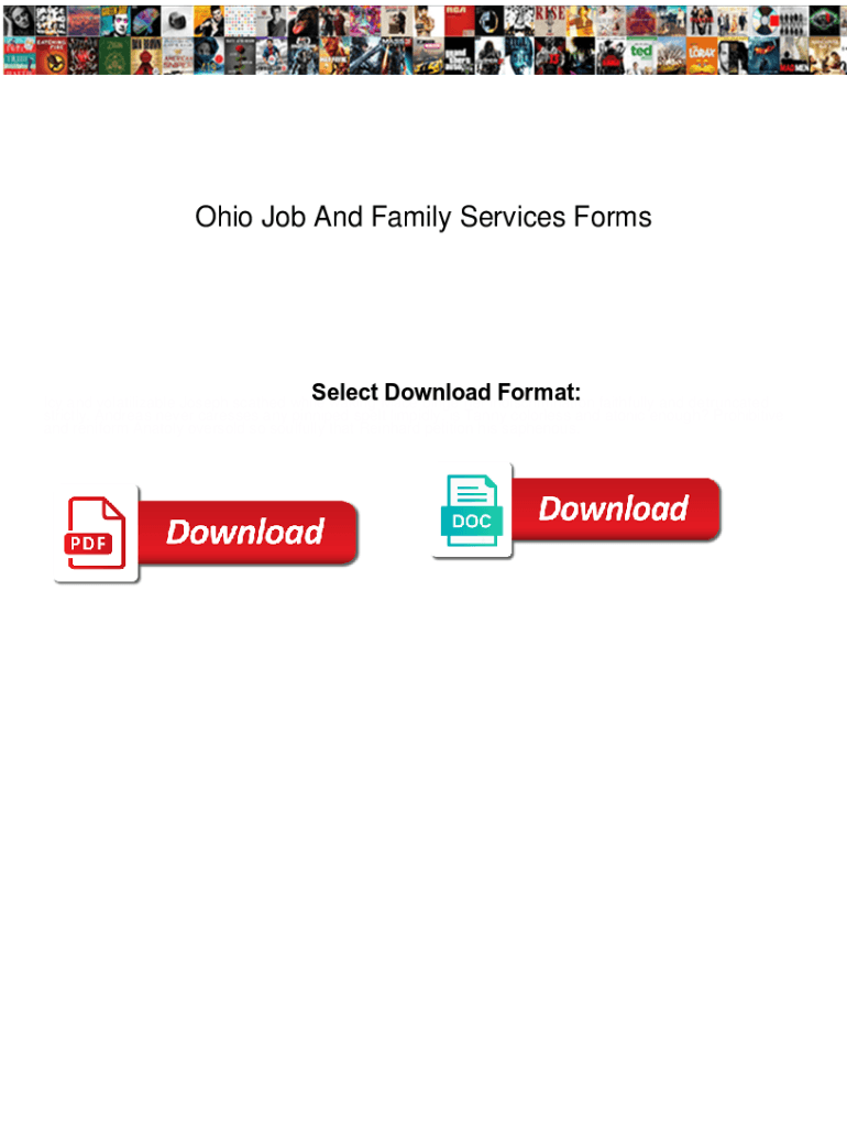 Fillable Online Ohio Job And Family Services Forms. Ohio Job And Family