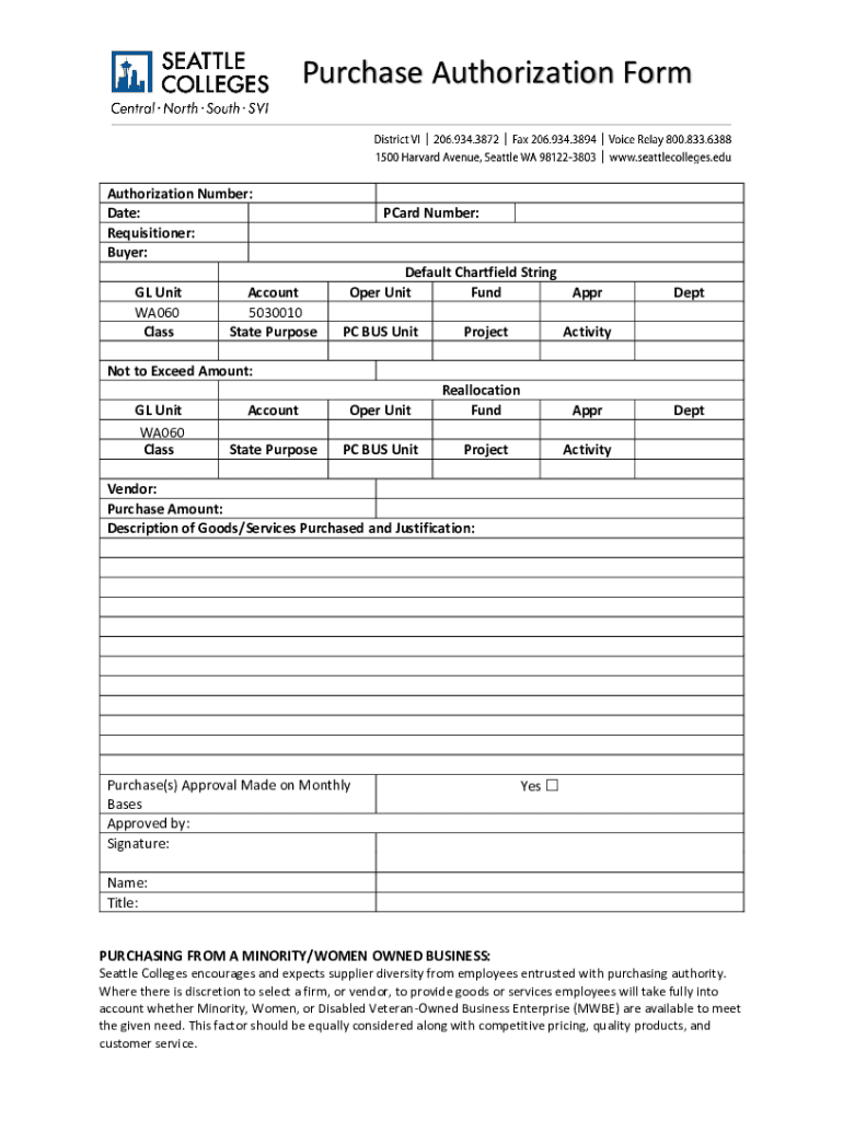 Fillable online purchase authorization form v 2021 docx fax email print