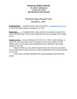 Fillable Online Parade Forms Fax Email Print - pdfFiller