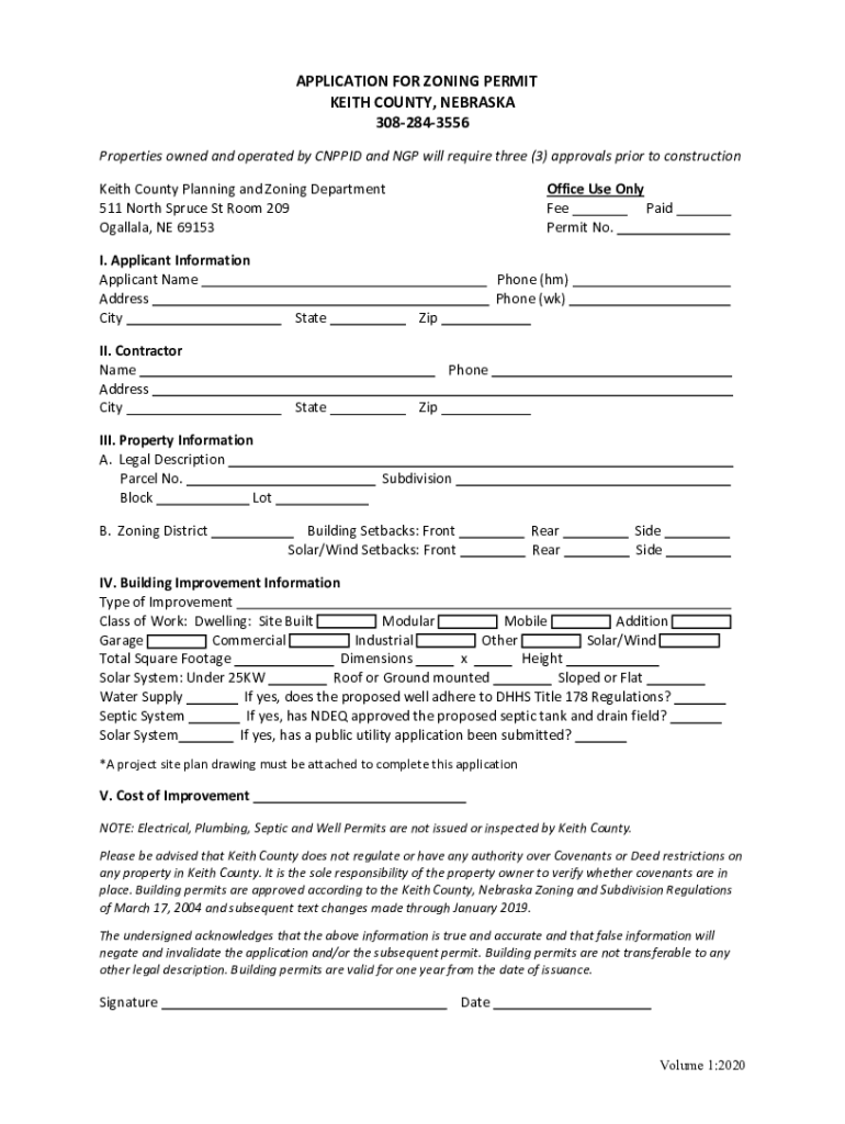 Fillable Online Fillable ZONING AMENDMENT APPLICATION (Keith County