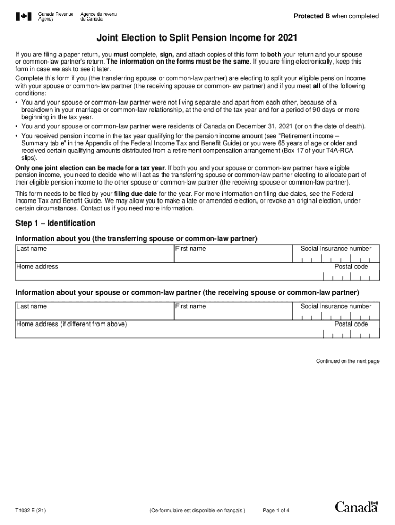 Pension income splitting - Canada ca Preview on Page 1