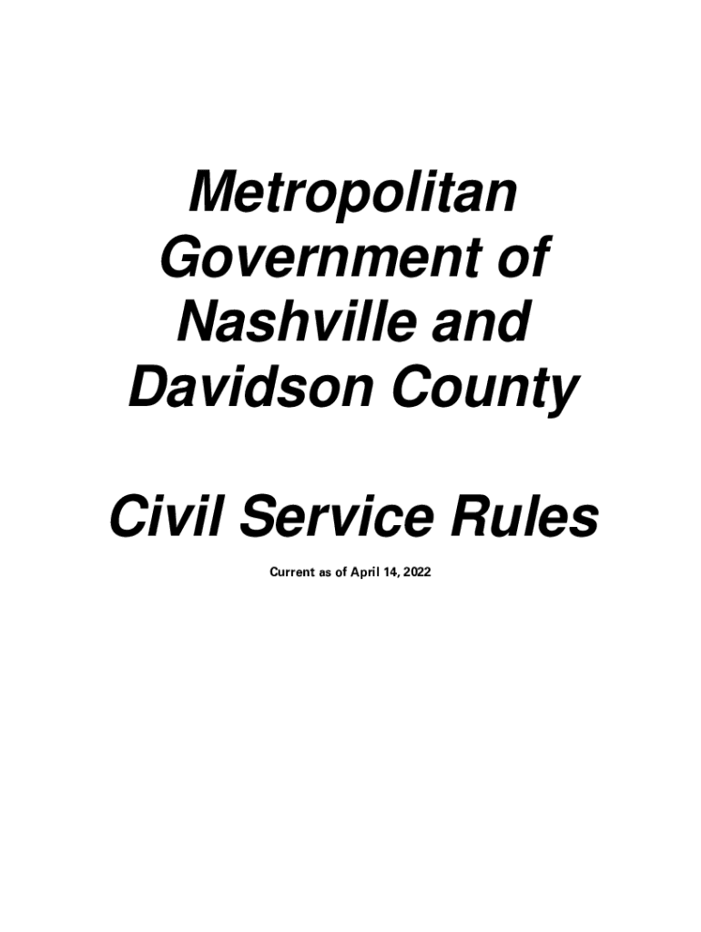 Fillable Online Metropolitan Government of Nashville and Davidson