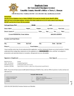 cocosign.comform4999-concealed-handgun-licenseConcealed Handgun License Chl Application Umatilla County ...