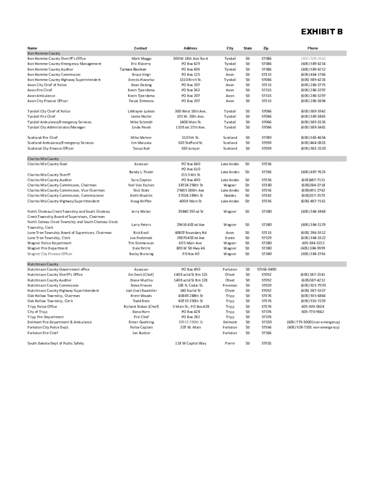 Fillable Online puc sd Bon Homme County Sheriff's Office, United States