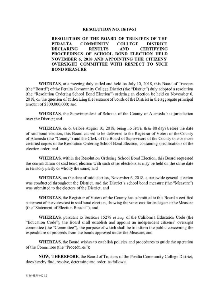 Fillable Online RESOLUTION NO. 20/21 -25 RESOLUTION OF THE BOARD OF ...