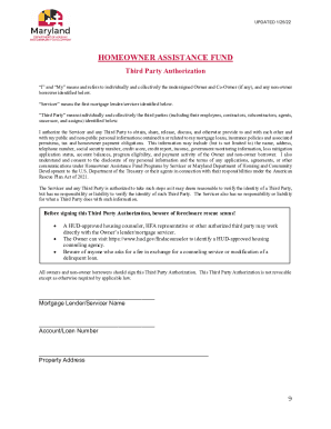 State of Maryland Homeowner Assistance Fund Application