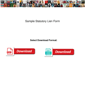 Sample Statutory Lien Form. Sample Statutory Lien Form loans