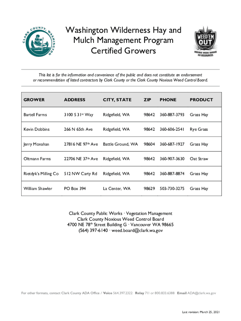 Fillable Online clark wa Clark County Treasurer's Office clark.wa.gov