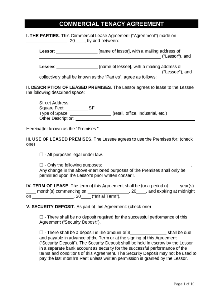 18 FREE Commercial Lease Agreement Templates (WordPDF) Doc Template ...