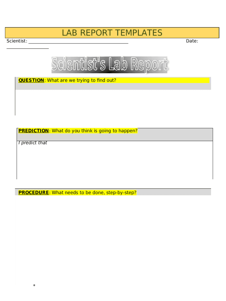 40 Lab Report Templates & at ExamplesTemplateLabLab Report for ...