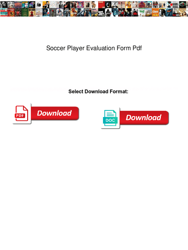 Fillable Online Free Fillable Soccer Player Evaluation Form PDF