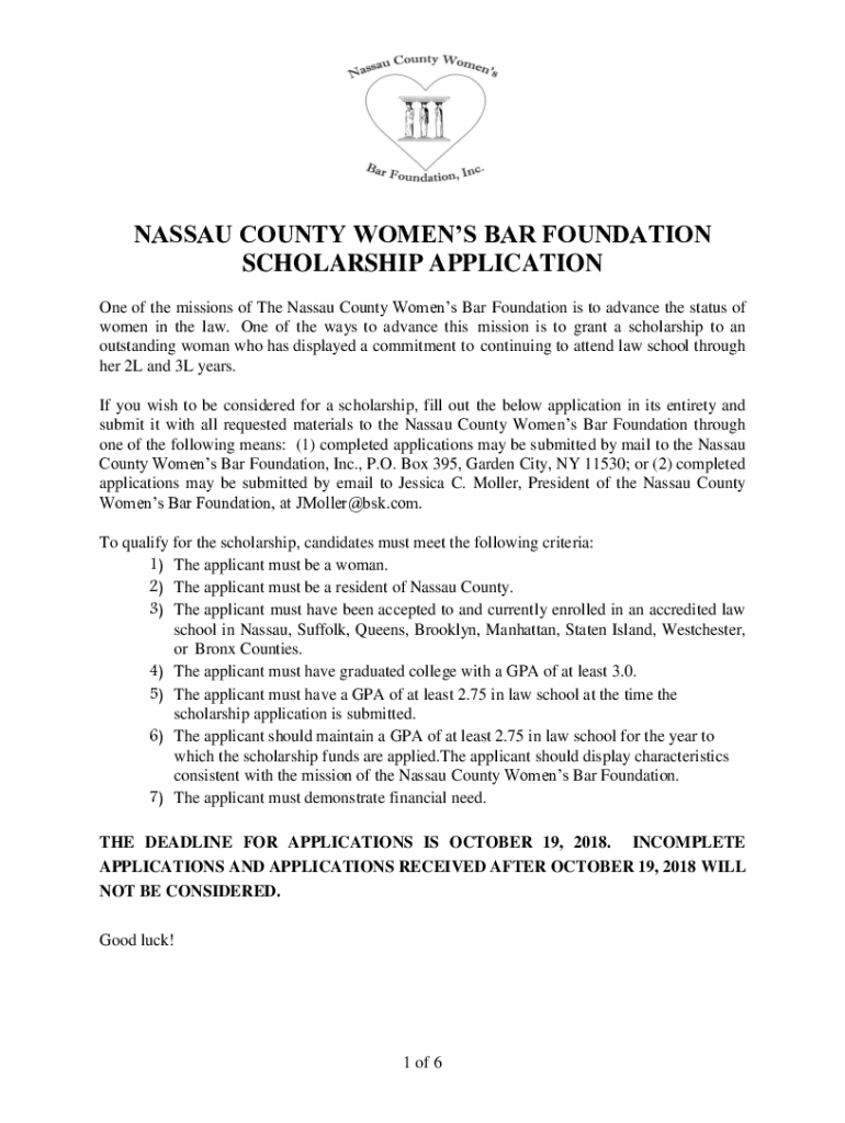 Fillable Online www.law.nyu.edusitesdefaultNASSAU COUNTY WOMENS BAR