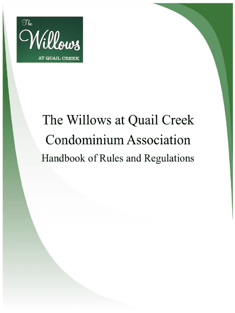 Fillable Online COMMUNITY RULES AND REGULATIONS (1) Fax Email Print