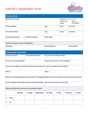 caliches.com wp-content uploadsCaliches Application Form