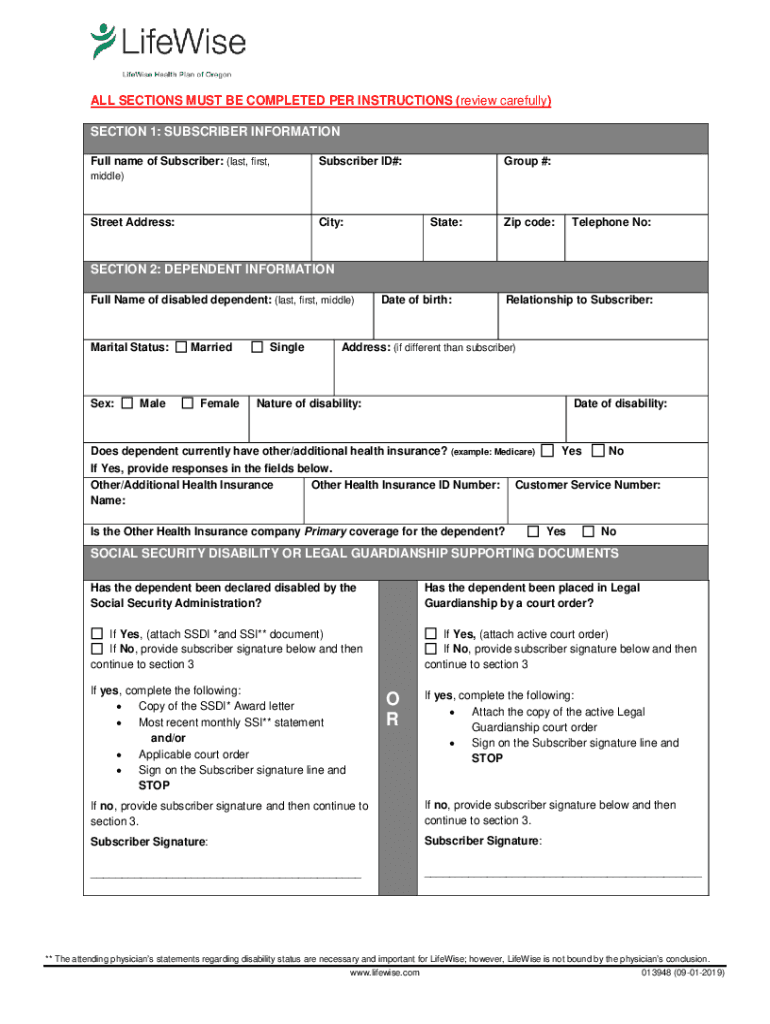 unitedconcordia docsinddisableddisabled dependent certification form - United Concordia Preview on Page 1