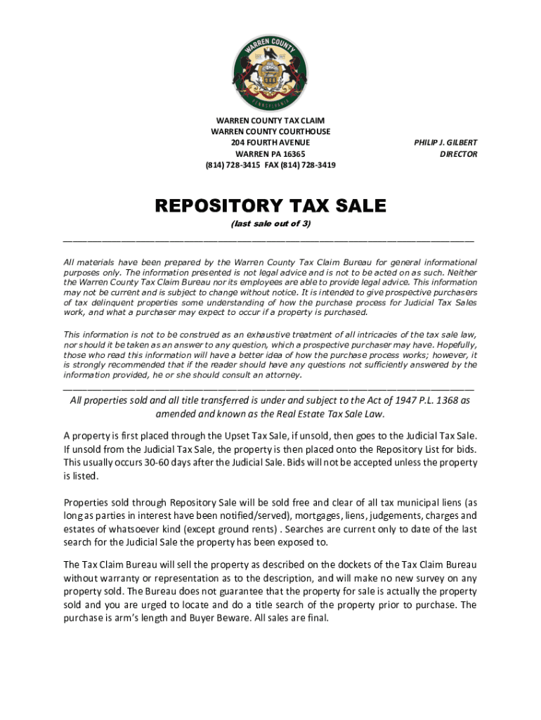 Fillable Online warrencountypa.govDocumentCenterViewWARREN COUNTY TAX