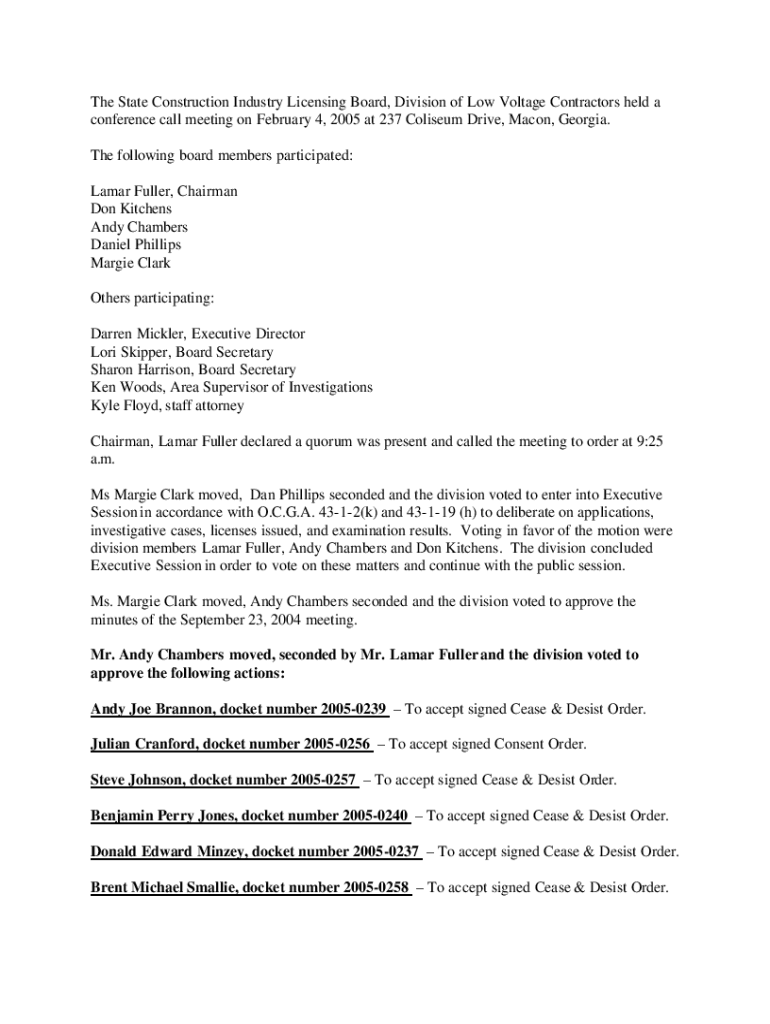 Fillable Online sos ga STATE CONSTRUCTION INDUSTRY LICENSING BOARD