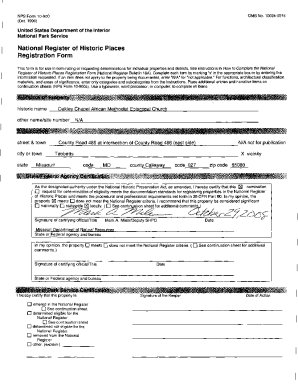 Fillable Online PDF National Register of Historic Places Registration