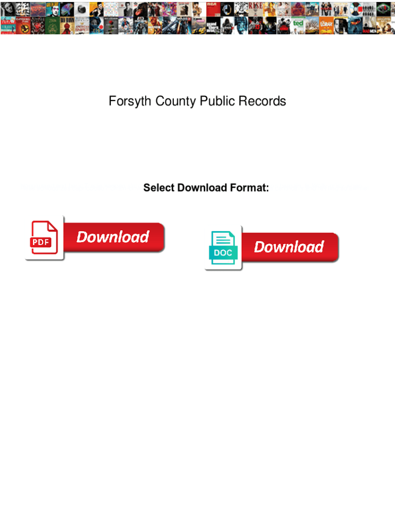 Fillable Online Forsyth County Public Records. Forsyth County Public Records techgage Fax Email