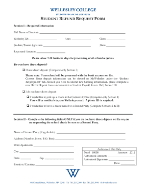 Fillable Online Refund Request Form Template.docx Fax Email Print ...