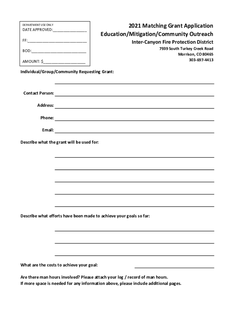 Grant Application Summary