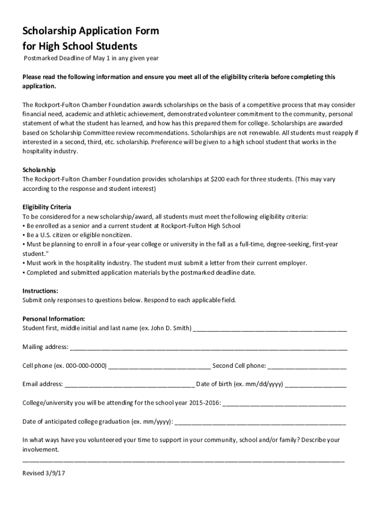 Fillable Online Scholarships PATOKA COMMUNITY UNIT SCHOOL DIST 100