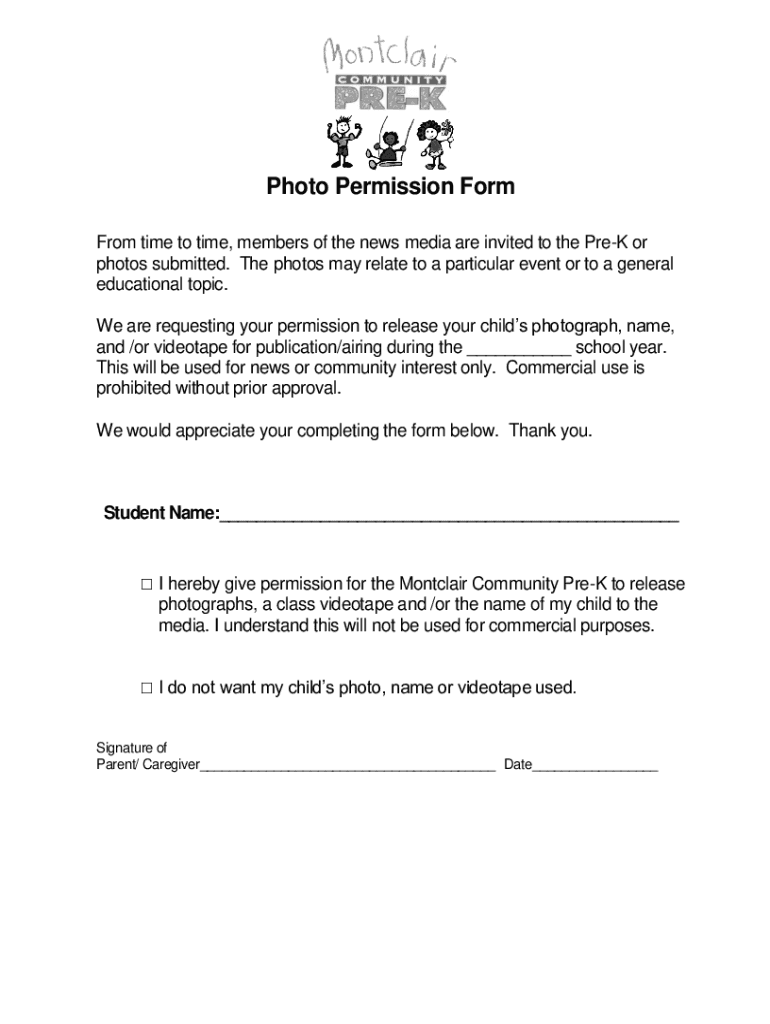 Fillable Online When do You Need a Photo Release Form? (+ Free Template