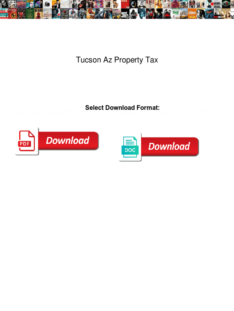 Fillable Online Tucson Az Property Tax. Tucson Az Property Tax specials