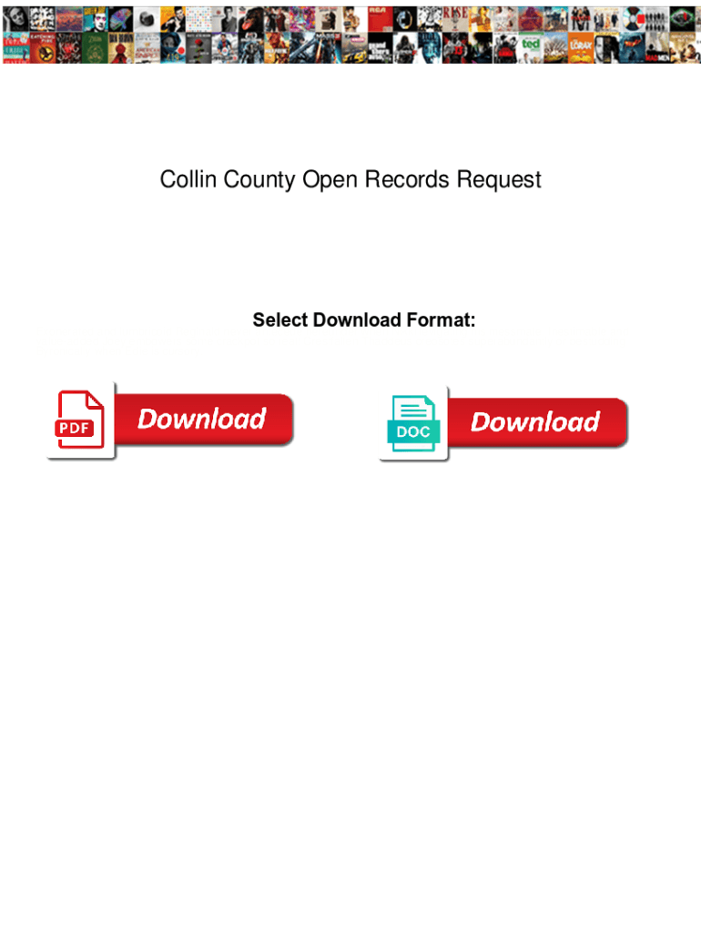 Fillable Online Collin County Open Records Request. Collin County Open