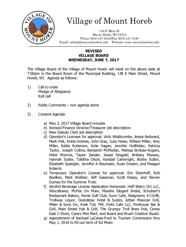 Fillable Online www.mounthorebwi.info wpcontent uploadsVillage of