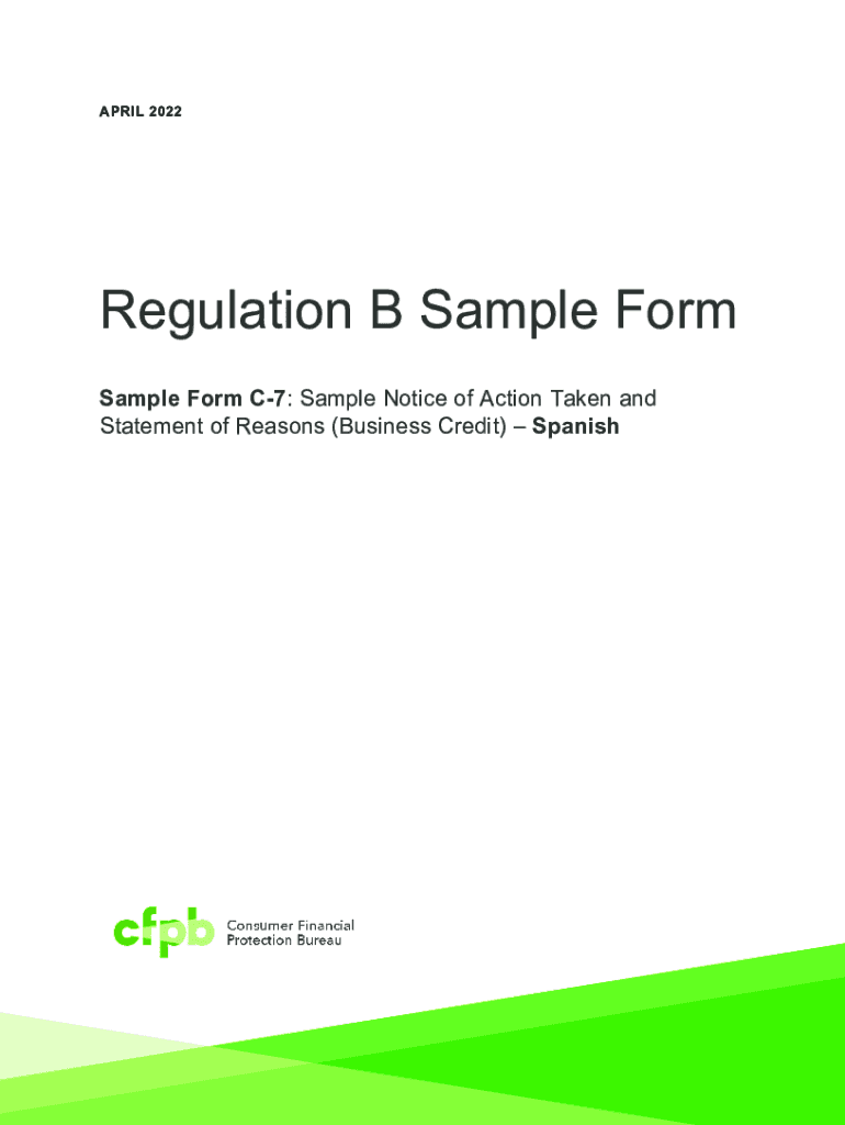 Fillable Online files consumerfinance PDF Regulation B Sample