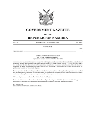 GOVERNMENT GAZETTE REPUBLIC OF NAMIBIA - Gazettes.Africa