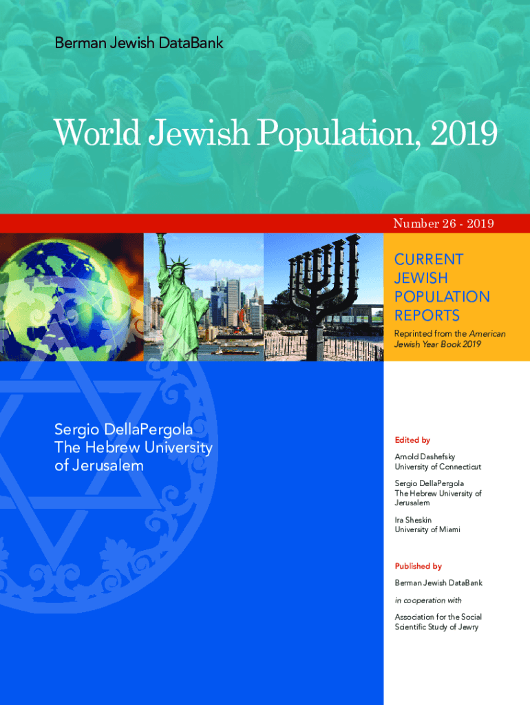Fillable Online Jewish Population of the WorldJewish Population of the