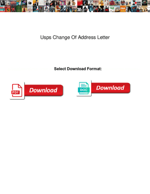 Fillable Online Usps Change Of Address Letter. Usps Change Of Address ...