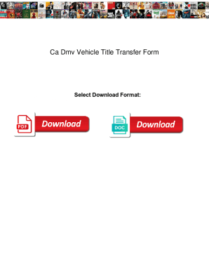 Fillable Online Ca Dmv Vehicle Title Transfer Form. Ca Dmv Vehicle ...