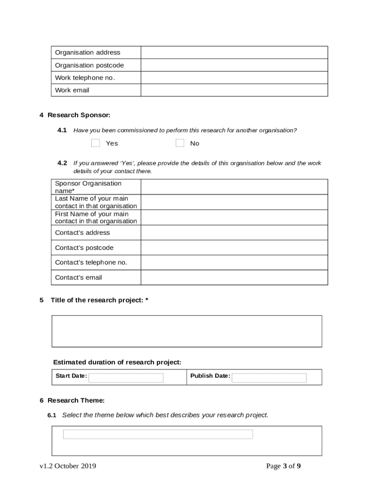 DEA Project application Doc Template pdfFiller