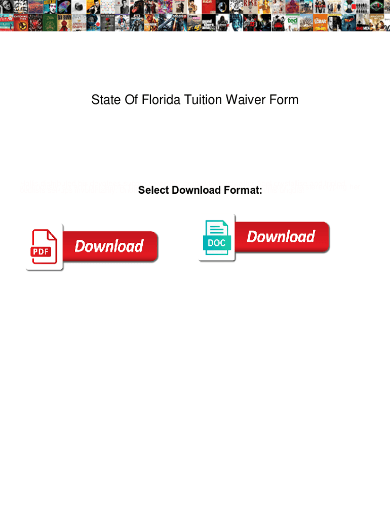 Fillable Online State Of Florida Tuition Waiver Form. State Of Florida