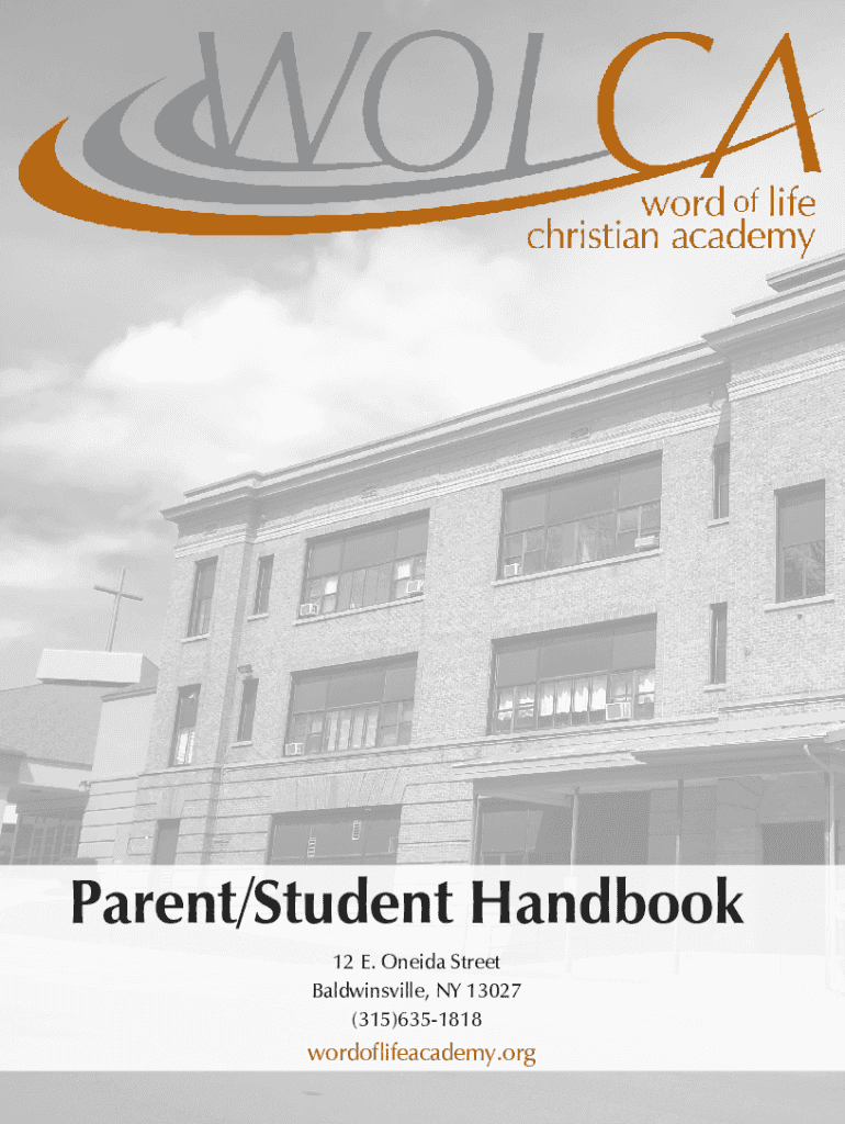 PDF Parent Student Handbook - Word of Life Christian Academy Preview on Page 1