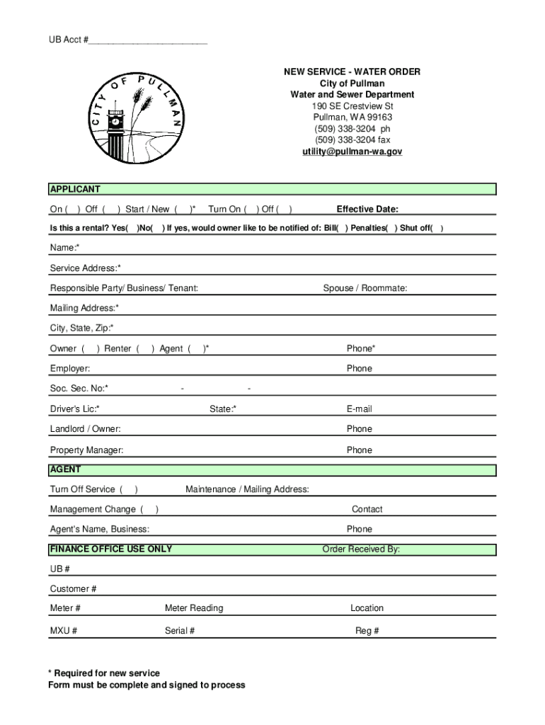 Fillable Online Pullman