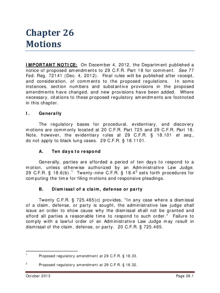 Fillable Online USDOL/OALJ Judges' Benchbook Black Lung Benefits Act