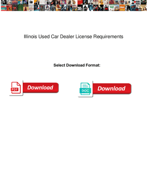 how to get a used car dealer license in illinois