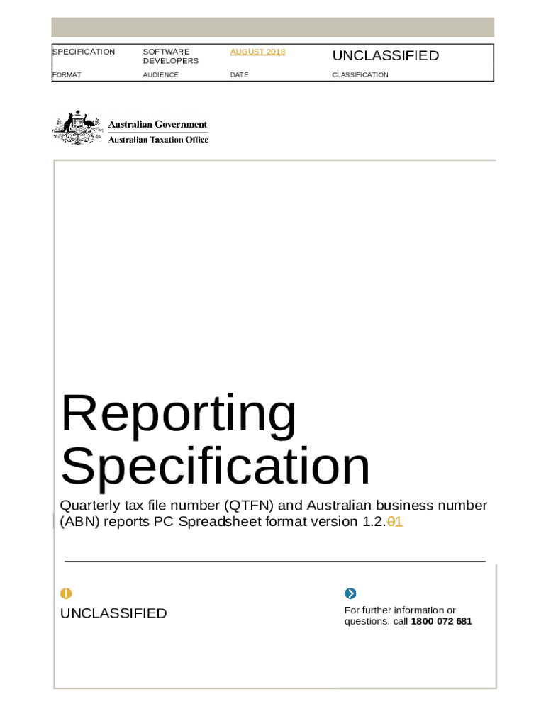 Reporting Specification Doc Template - pdfFiller Doc Template | pdfFiller