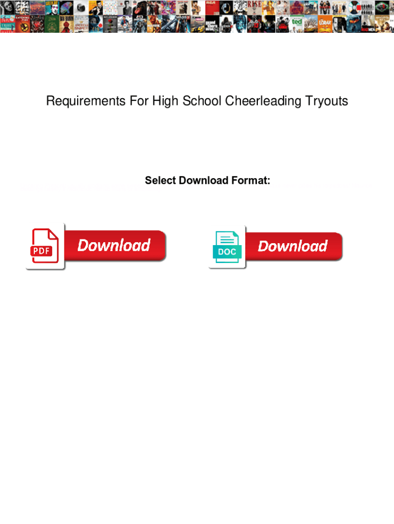 Fillable Online Requirements For High School Cheerleading Tryouts