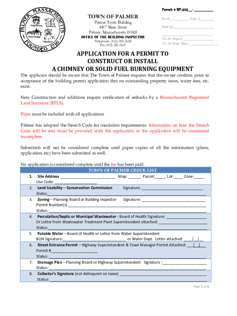 Fillable Online Permit Application Forms and Links Town of