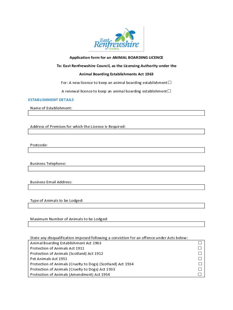 Fillable Online www.eastrenfrewshire.gov.ukmedia651Application form for