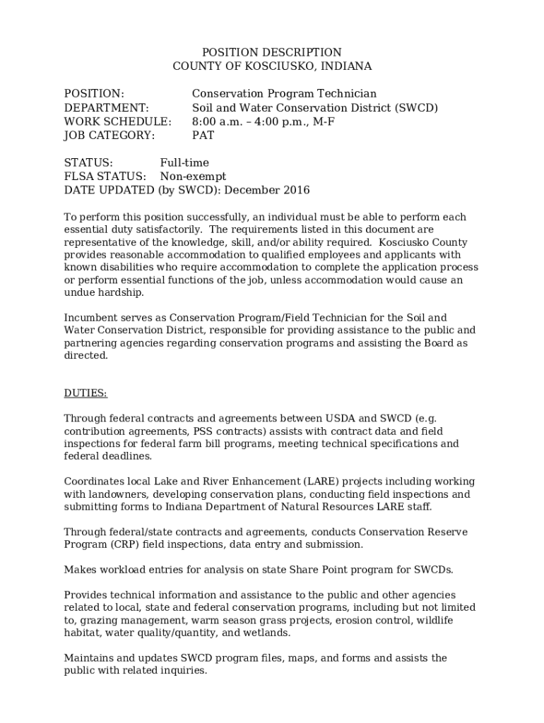 Kosciusko Co Soil And Water Conservation District (kosciusko) Salaries