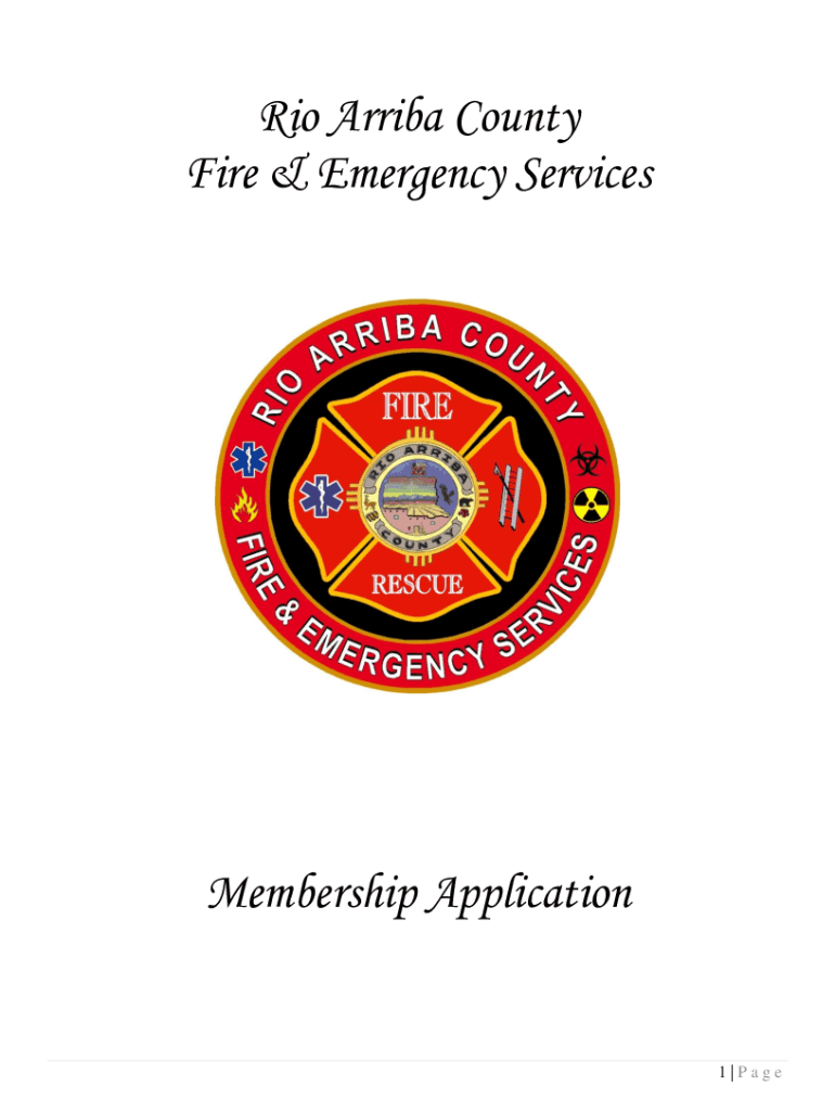 Fillable Online Rio Arriba County Fire & Emergency Services Facebook