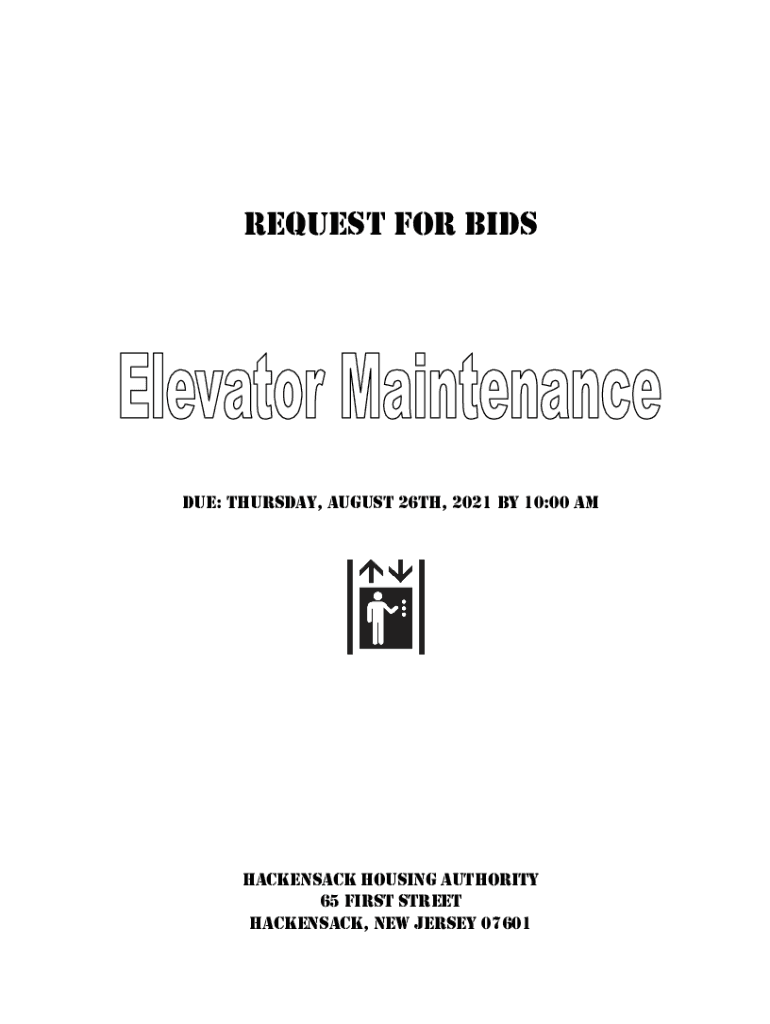 Fillable Online REQUEST FOR PROPOSALS Hackensack Housing Authority