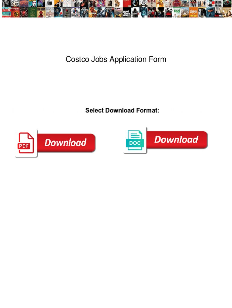 Fillable Online Costco Jobs Application Form. Costco Jobs Application